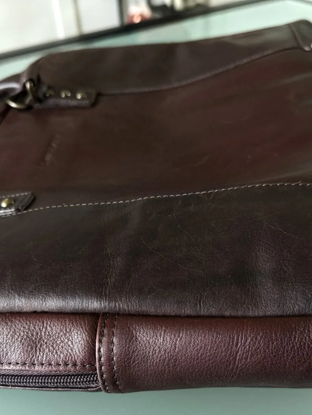 Samsonite Laptop bag Classic dark brown leather computer case handbag